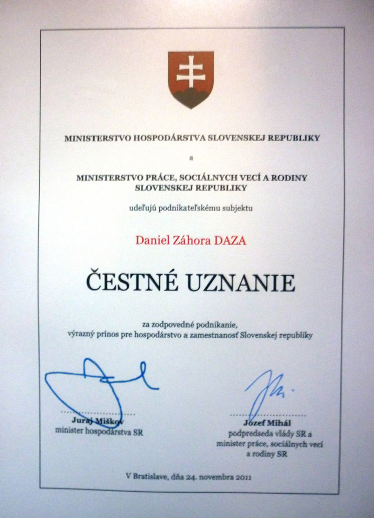 cestne-uznanie daza - čestné uznanie